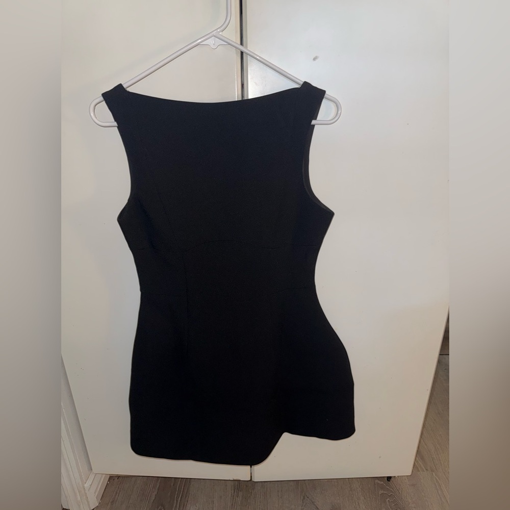 Elegant Black Sleeveless Mini Dress